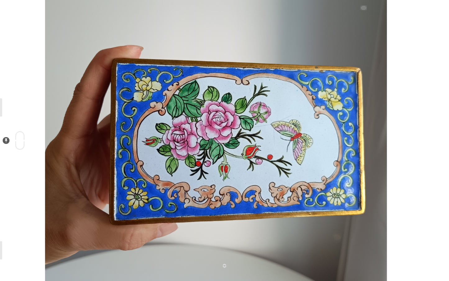 Chinese Republic Canton Enamel Jewellery or Stationery Box