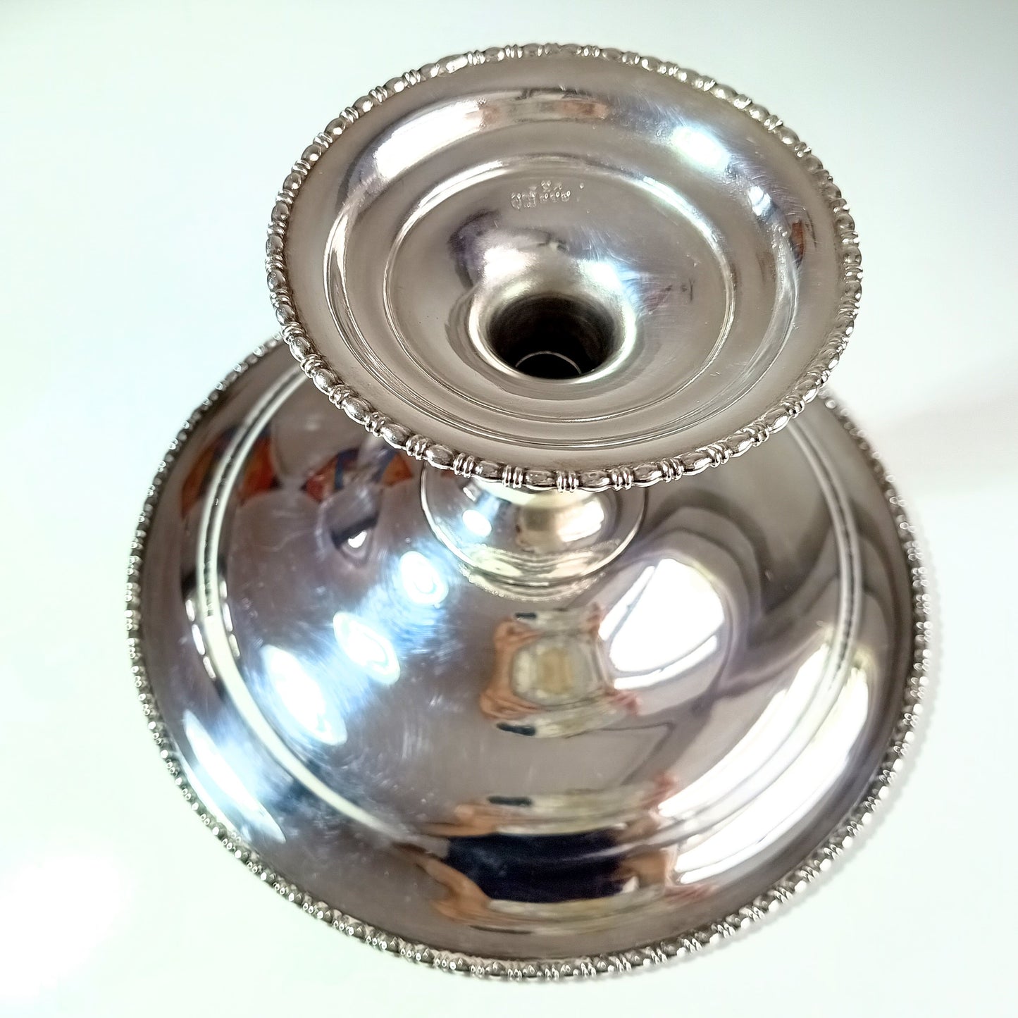 Vintage English Silver Plate Footed Grape Fruit Server with Gadrooned Edge & Pedestal Foot – GEJ Silver Plate