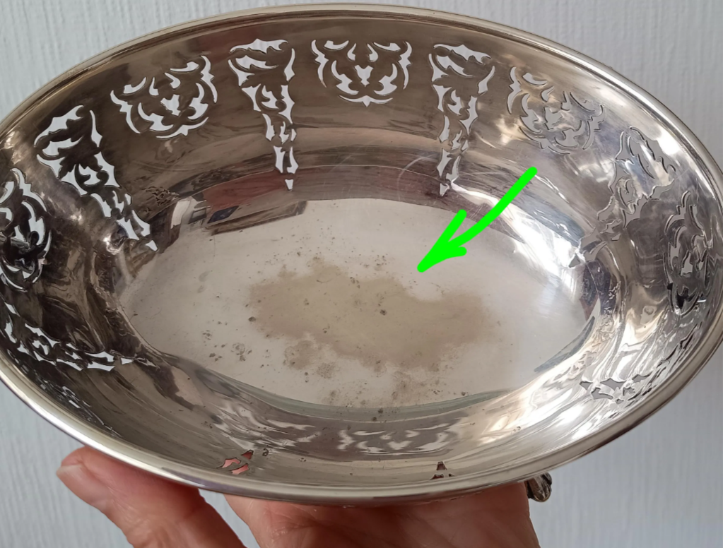 Antique Silver Plate Salad Serving Bowl: Curved Handles, Acanthus Feet, Belle Epoque